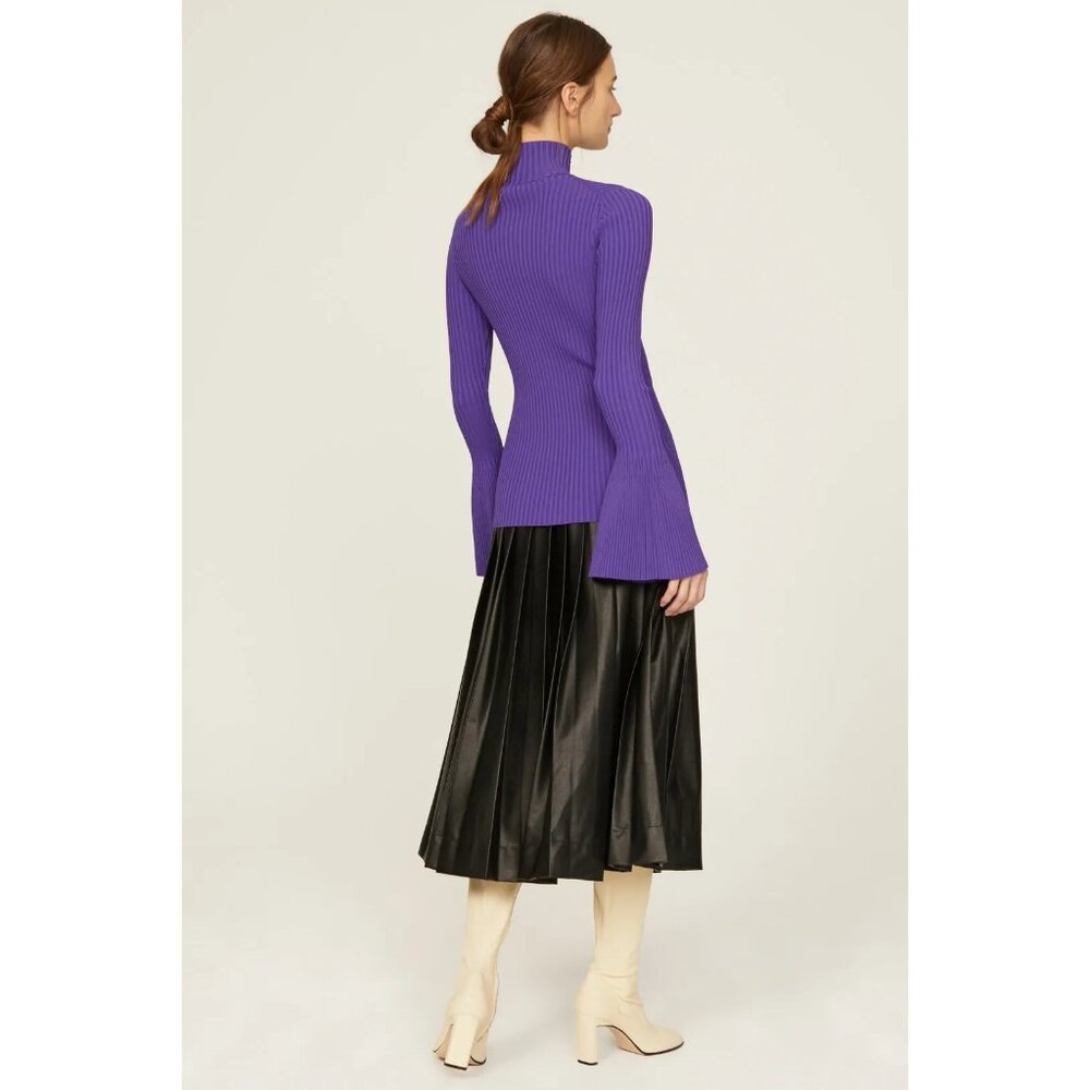 B-22. Proenza Schouler Ribbed Zip Sweater Medium - Picture 3 of 5